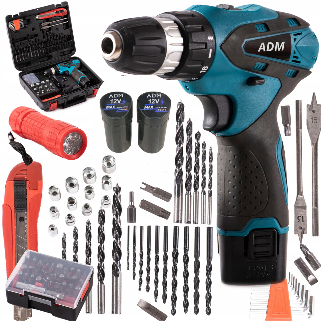 Mașină de Înșurubat 14,4V cu 2 Acumulatori – Set 77 Piese