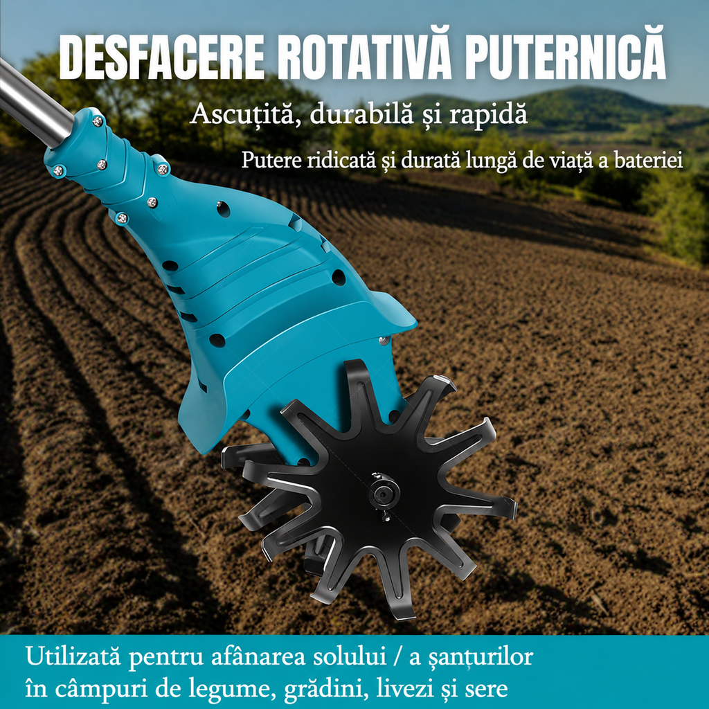 Mini Motosapă cu Acumulator – Pliabilă și Portabilă