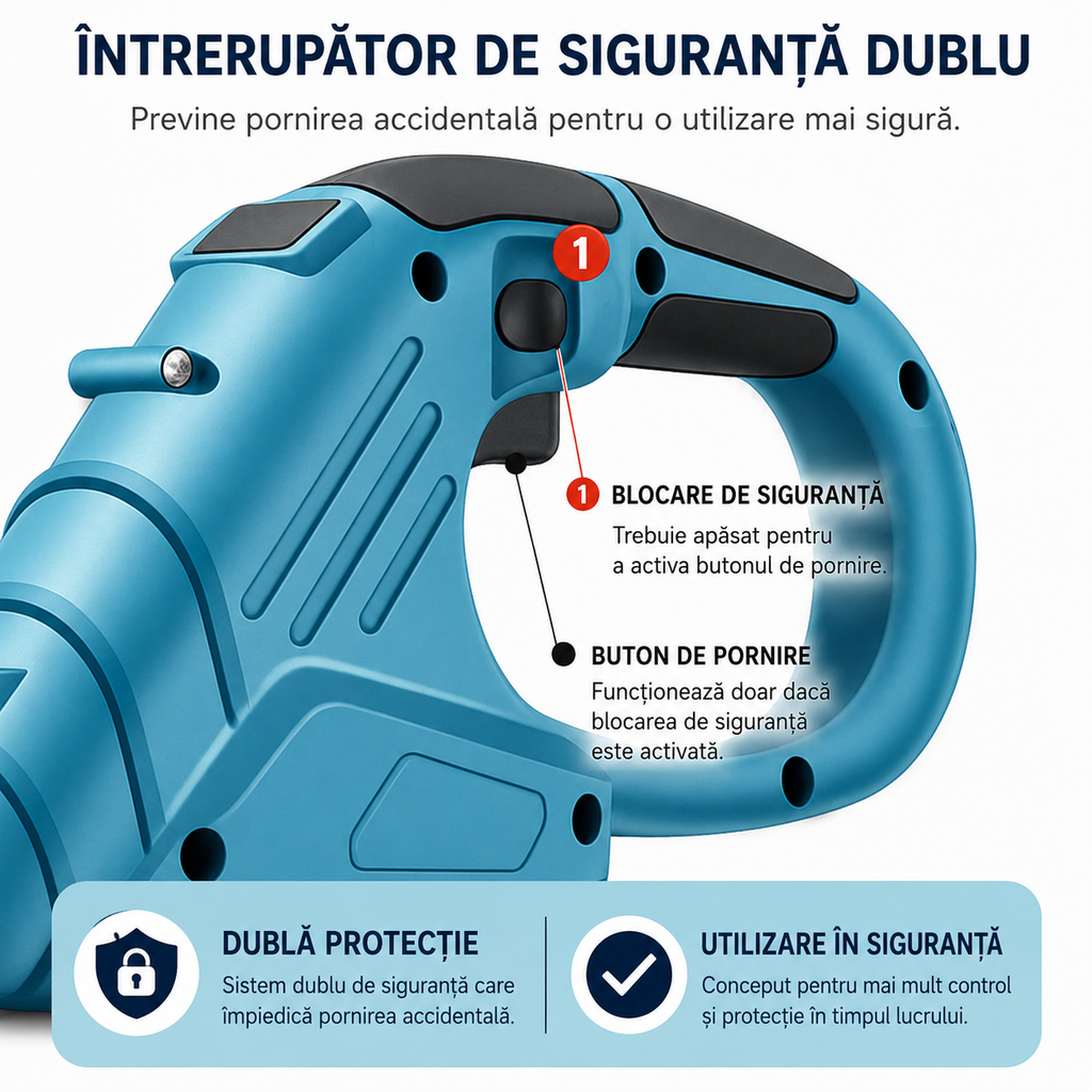 Mini Motosapă cu Acumulator – Pliabilă și Portabilă