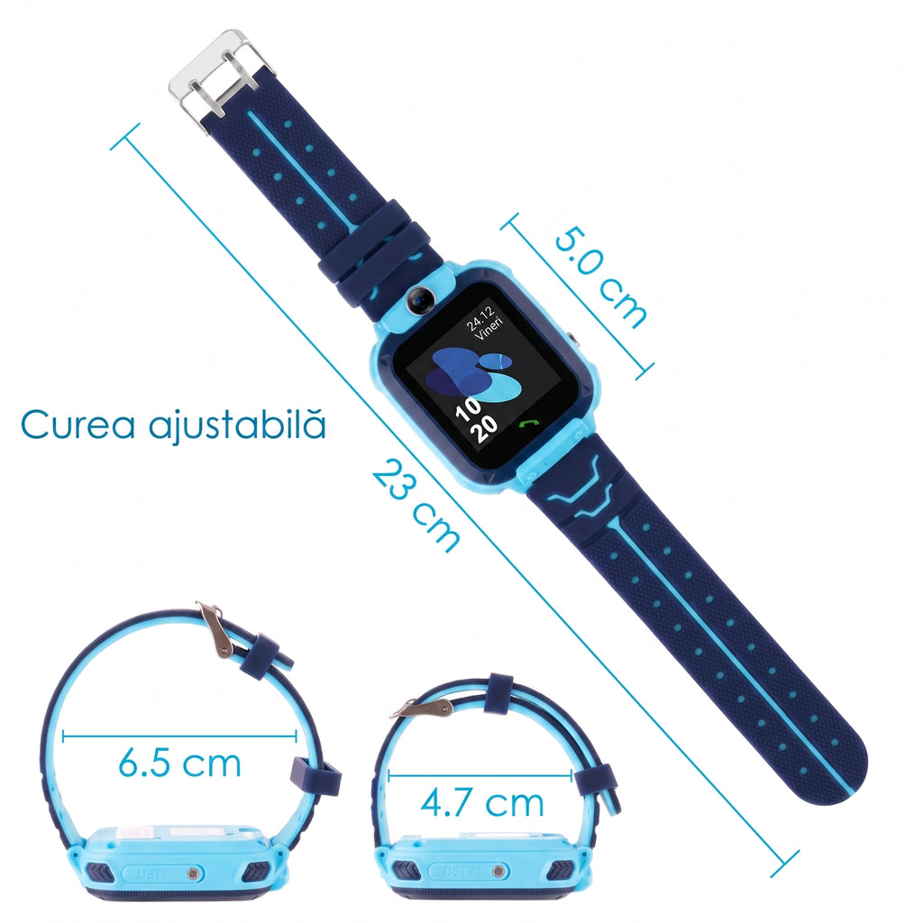 Ceas Smartwatch pentru Copii Q19 cu Localizare și Apeluri