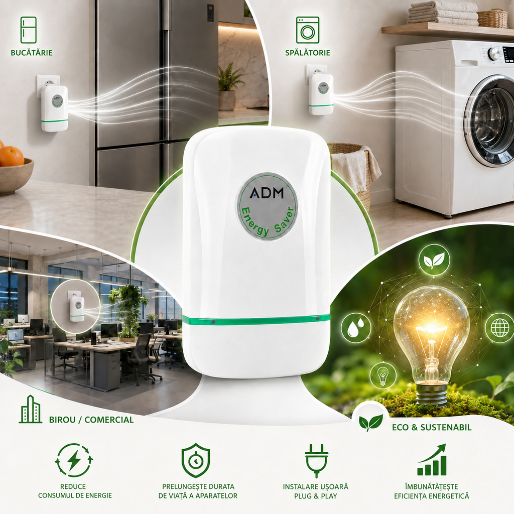 Dispozitiv pentru Economisirea Energiei ADM – Stabilizator pentru Priză