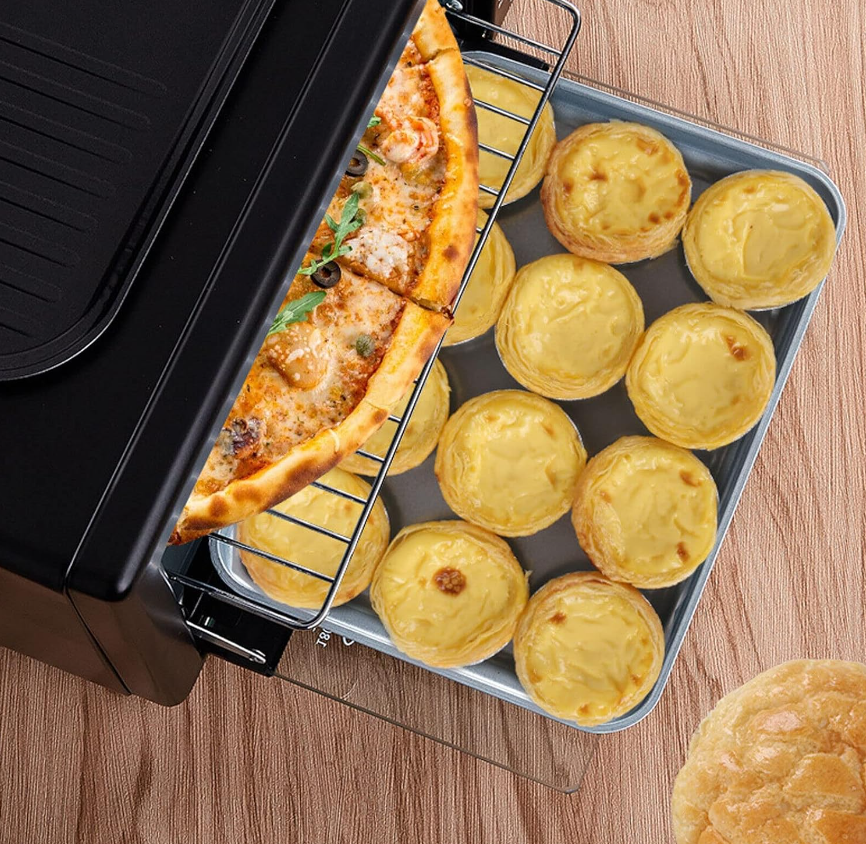 Stație 3-în-1 pentru Mic Dejun – Cafetieră, Cuptor și Grill