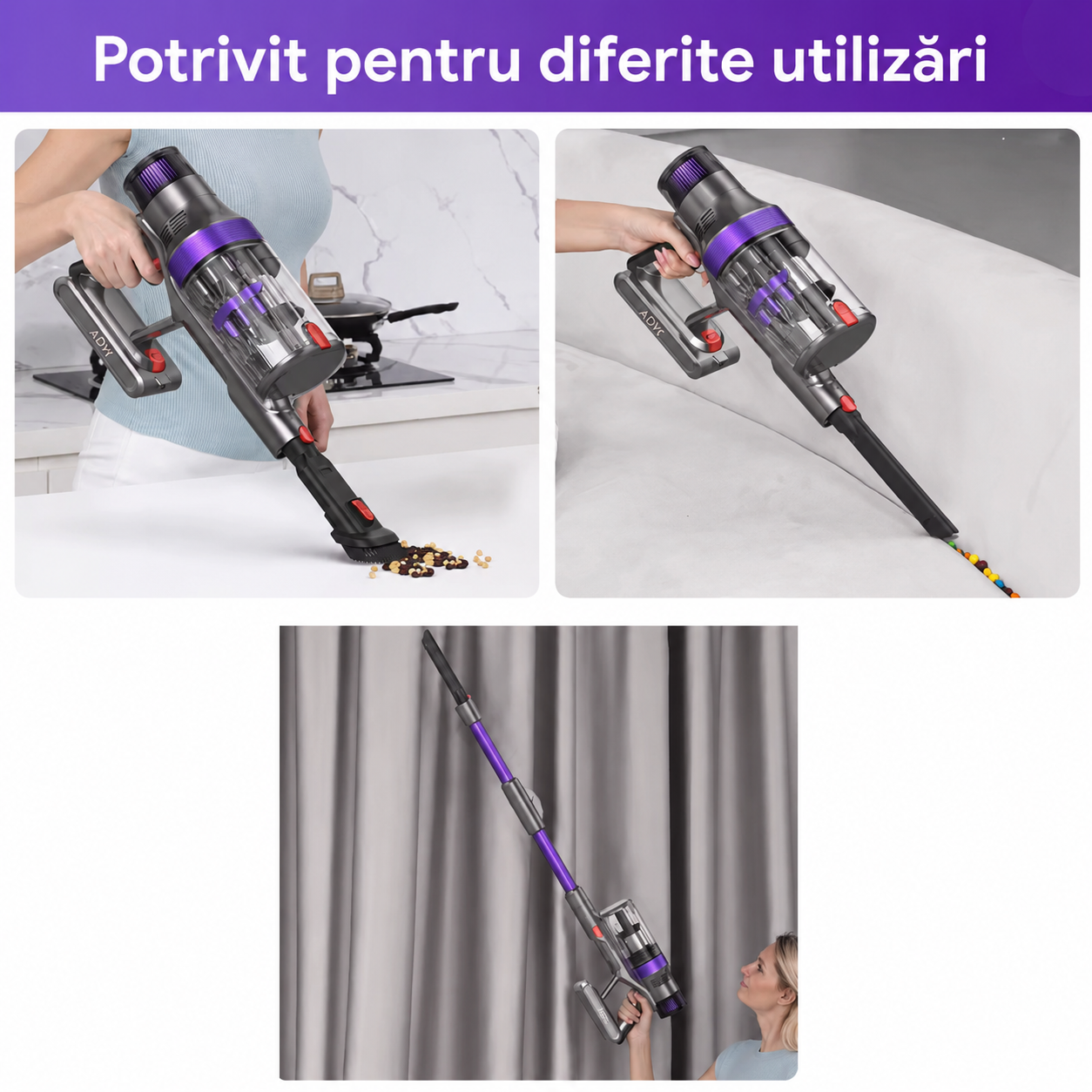 Aspirator Vertical Fără Fir ADM 2-în-1