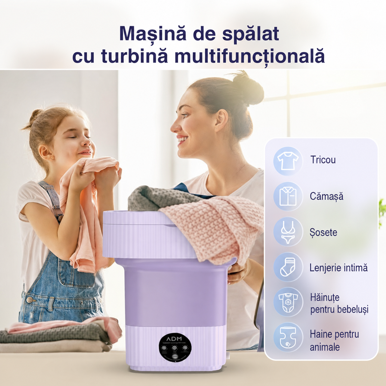 Mașină de Spălat Pliabilă